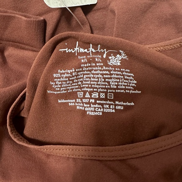NWT Free People Intimately Cap Sleeve Seamless Cami / Crop Top Cappuccino Brown - Picture 7 of 7